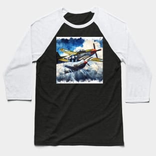 Fantasy illustration of WWII aircraft in battle Baseball T-Shirt